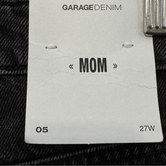 Garage Denim Women’s 5 27W Washed Black Mom Jeans High Rise Tapered - Picture 3 of 8